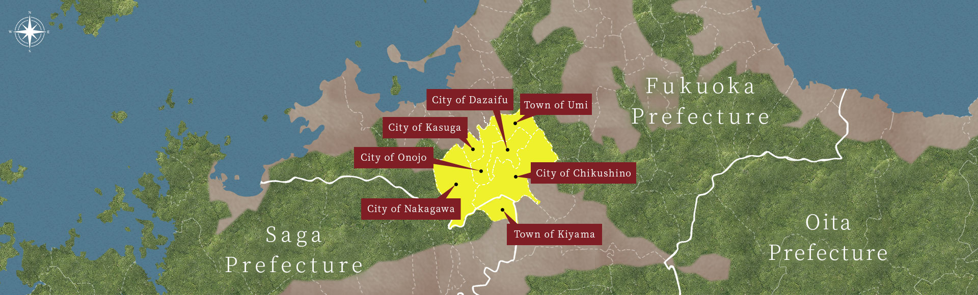 “Western Capital” City and Town Location Map