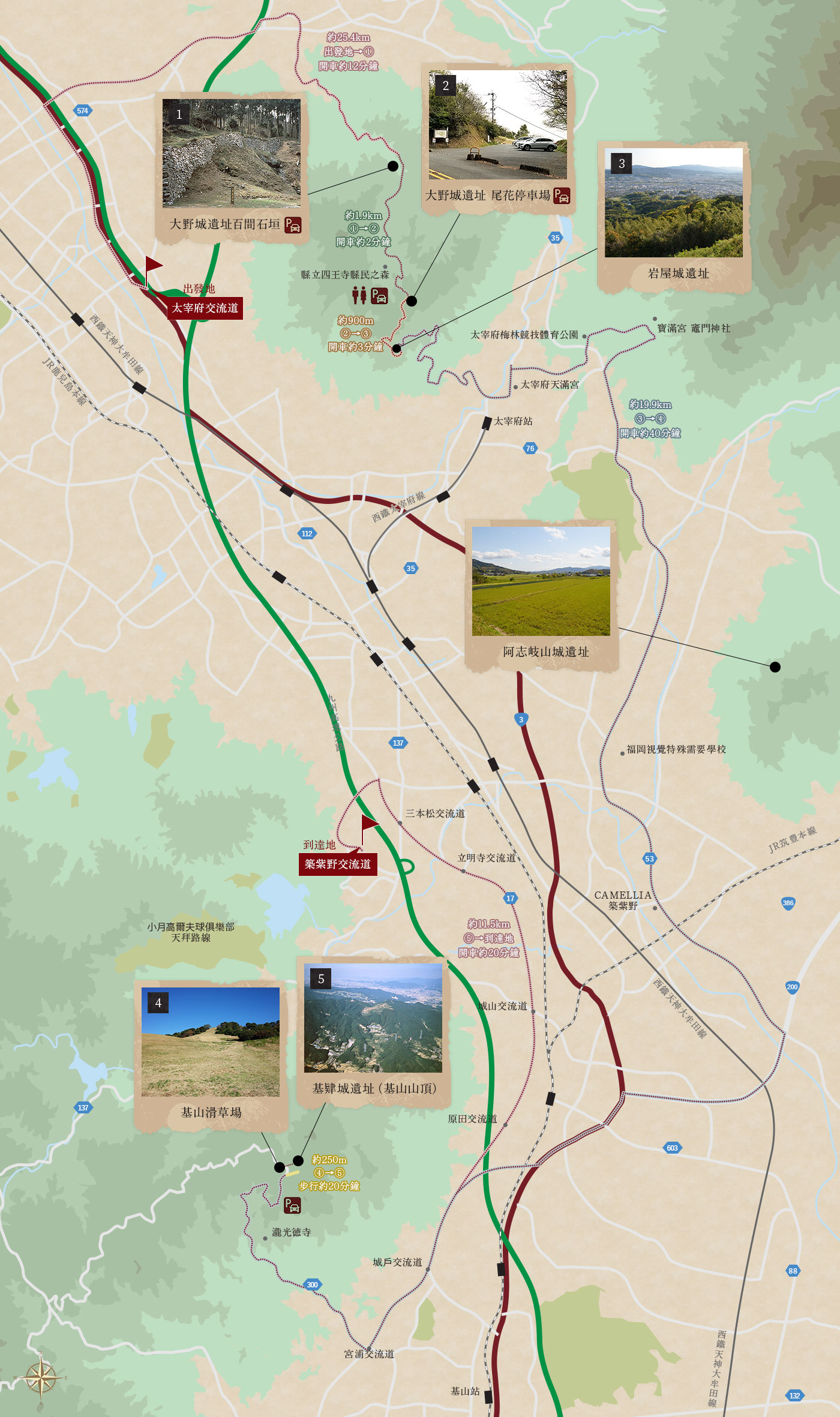 「『西都』的技術與守護」路線／南迴路線地圖